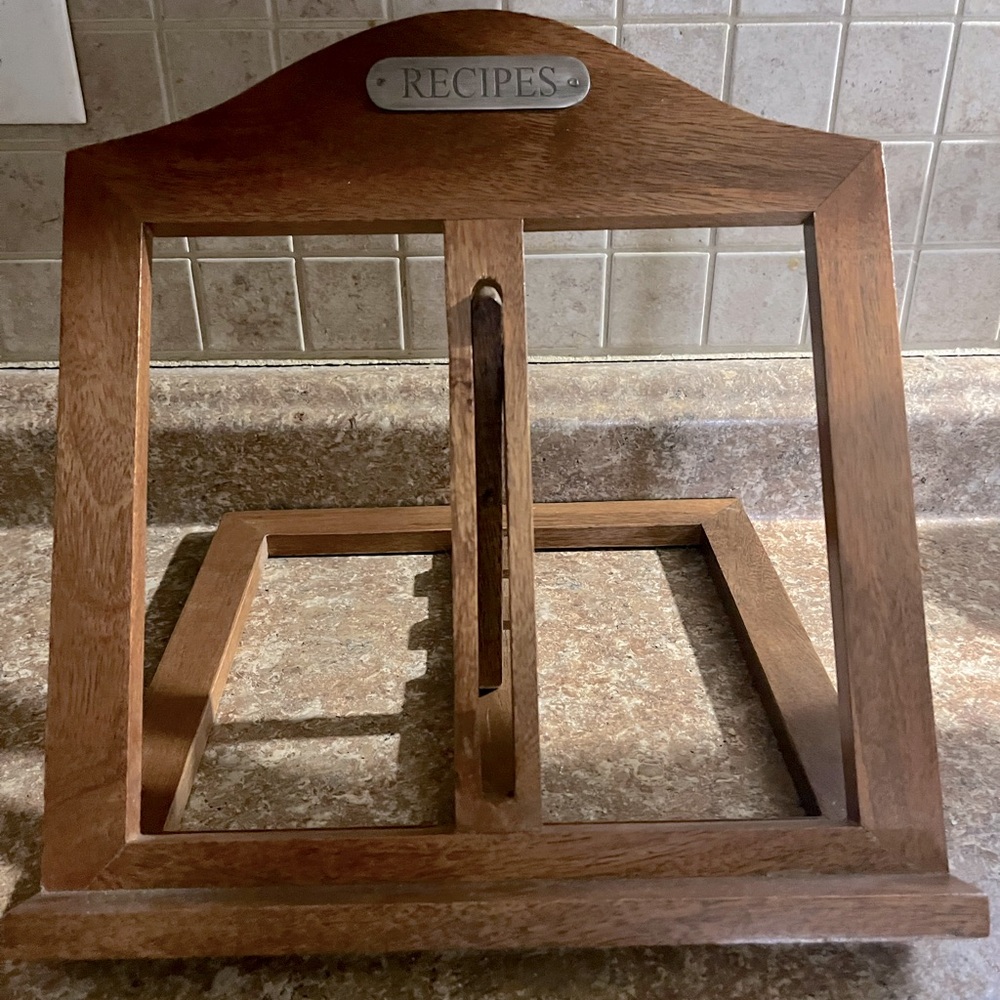 Wooden Recipe book holder